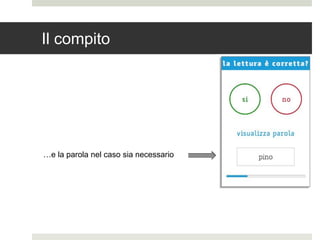 Il compito
…e la parola nel caso sia necessario
 
