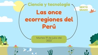 Martes 19 de julio del
2022
Las once
ecorregiones del
Perú
SEXTO
GRADO
Ciencia y tecnología
 