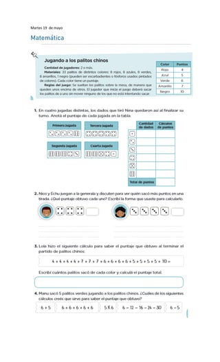 Martes 19 de mayo
Matemática
 