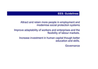 EES
   EUROPEAN EMPLOYMENT STRATEGYY



                      Part II.
Contribution of the regions in the Lisbon agenda
 