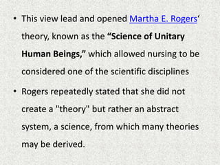 Martha rogers theory