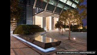 ATNIGHTTHEGRANITEBENCHESILLUMINATEDFROMBELLOW
 