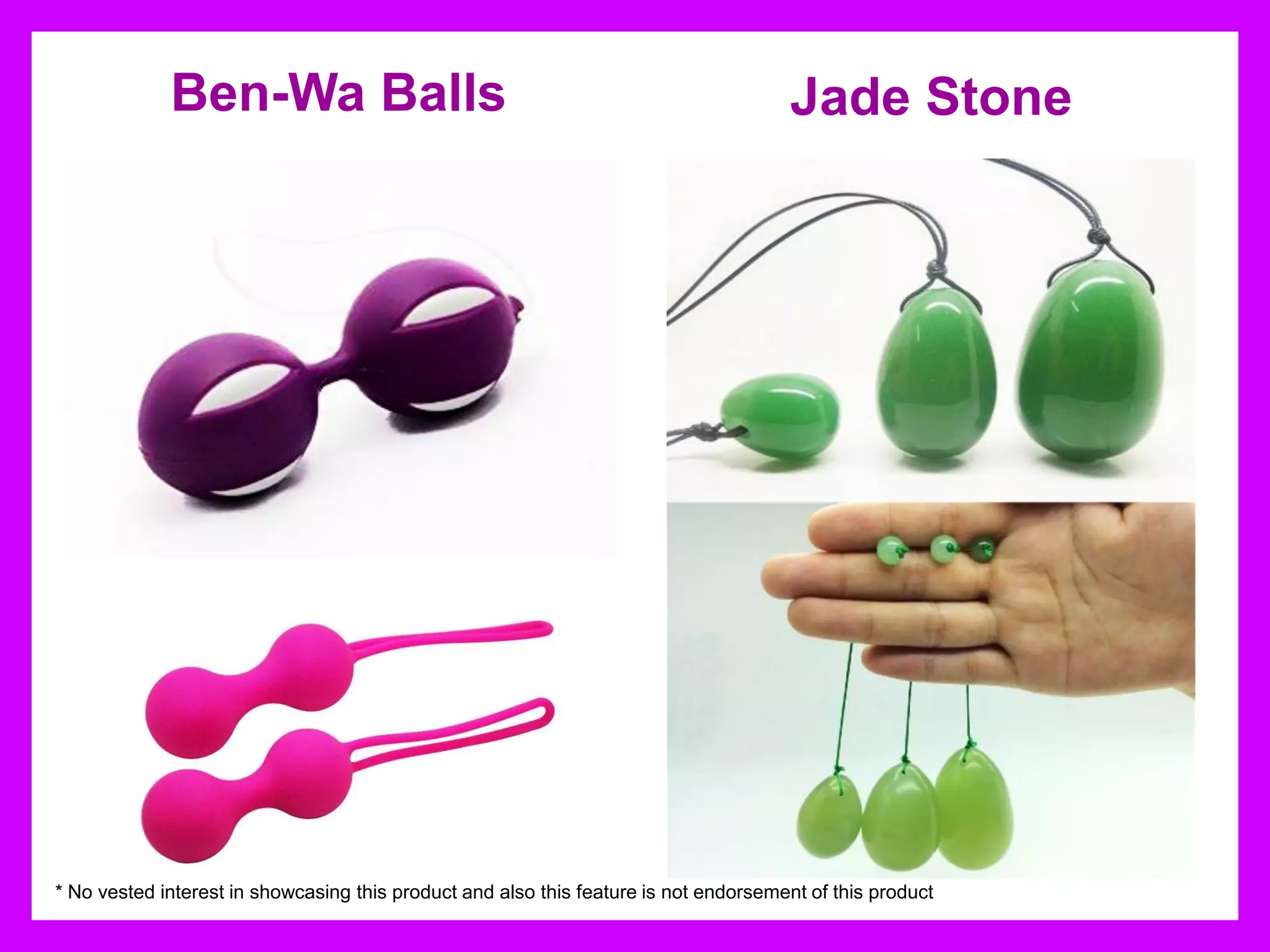 cc
Ben-Wa Balls Jade Stone
* No vested interest in showcasing this product and also this feature is not endorsement of this product
 
