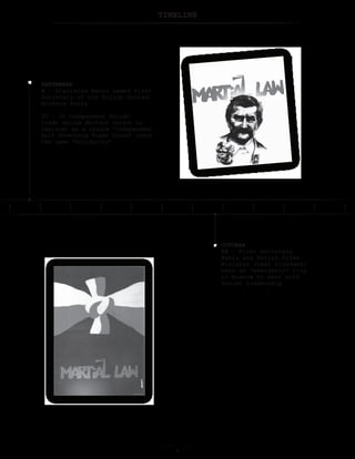 TIMELINE
OCTOBER
30 – First Secretary
Kania and Polish Prime
Minister Josef Pinkowski
make an “emergency” trip
to Moscow to meet with
Soviet leadership
SEPTEMBER
6 - Stanislaw Kania named First
Secretary of the Polish United
Workers Party
17 – 35 independent Polish
trade unions declare intent to
register as a single “Independent
Self-Governing Trade Union” under
the name “Solidarity”
 