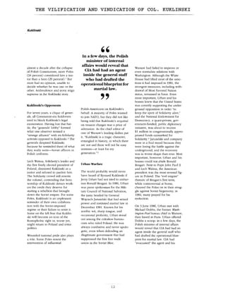 The Vilification and Vindication of Col. Kuklinski
12
 