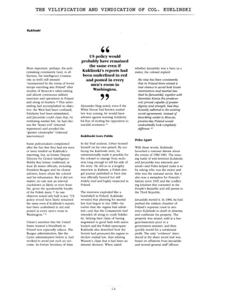 The Vilification and Vindication of Col. Kuklinski
14
 