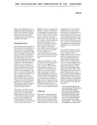 The Vilification and Vindication of Col. Kuklinski
17
 