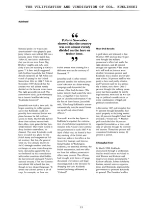 The Vilification and Vindication of Col. Kuklinski
22
 