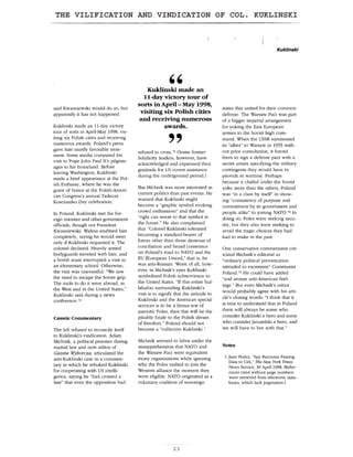 The Vilification and Vindication of Col. Kuklinski
23
 