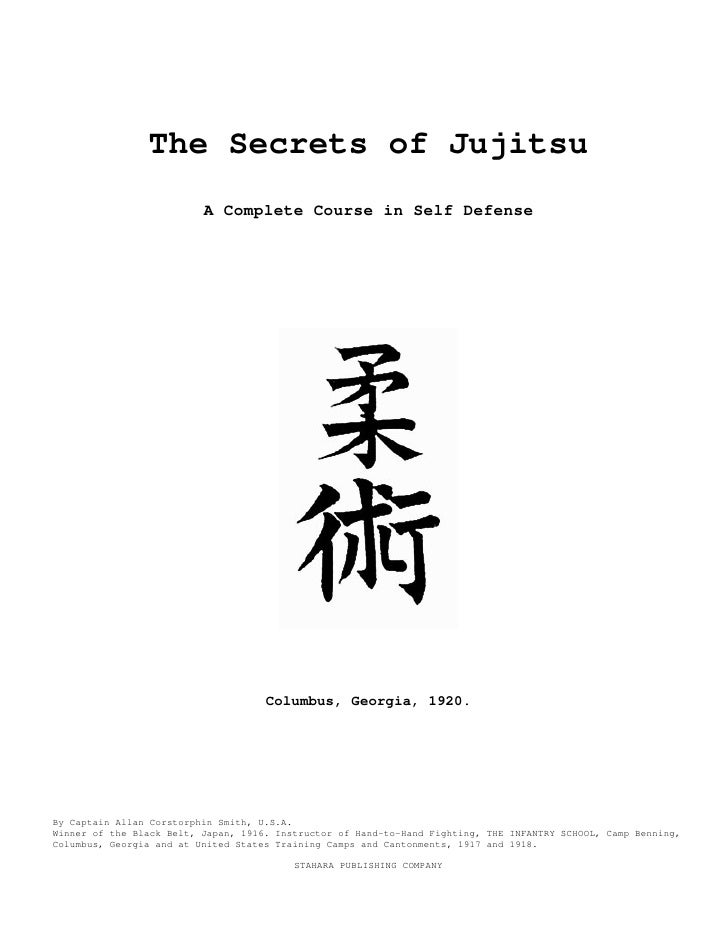 Martial arts the secrets of jujitsu