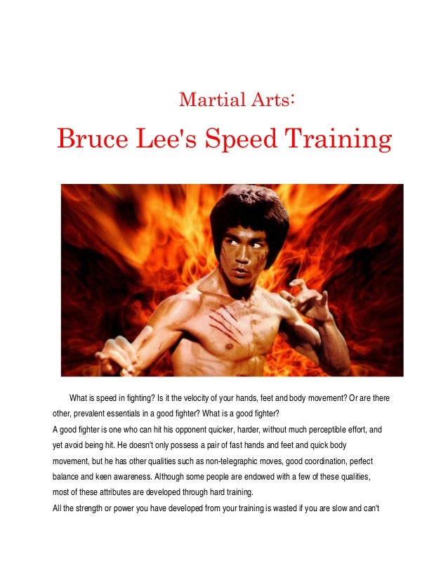 bruce lee martial arts training
