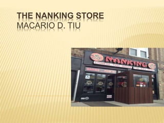 THE NANKING STORE
MACARIO D. TIU
 