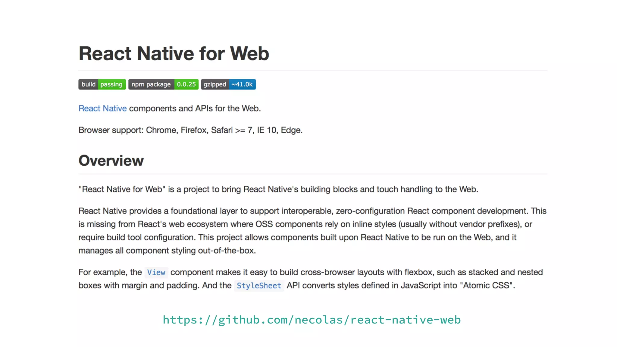 https://github.com/necolas/react-native-web
 