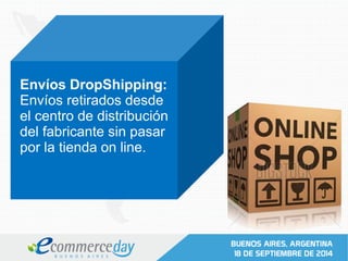 Envíos DropShipping:
Envíos retirados desde
el centro de distribución
del fabricante sin pasar
por la tienda on line.