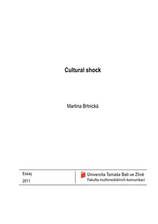 Cultural shock
Martina Brtnická
Essay
2011
 
