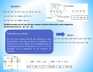 Expresiones algebraicas 
