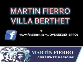 www.facebook.com/JOVENESDEFIERRO2

 