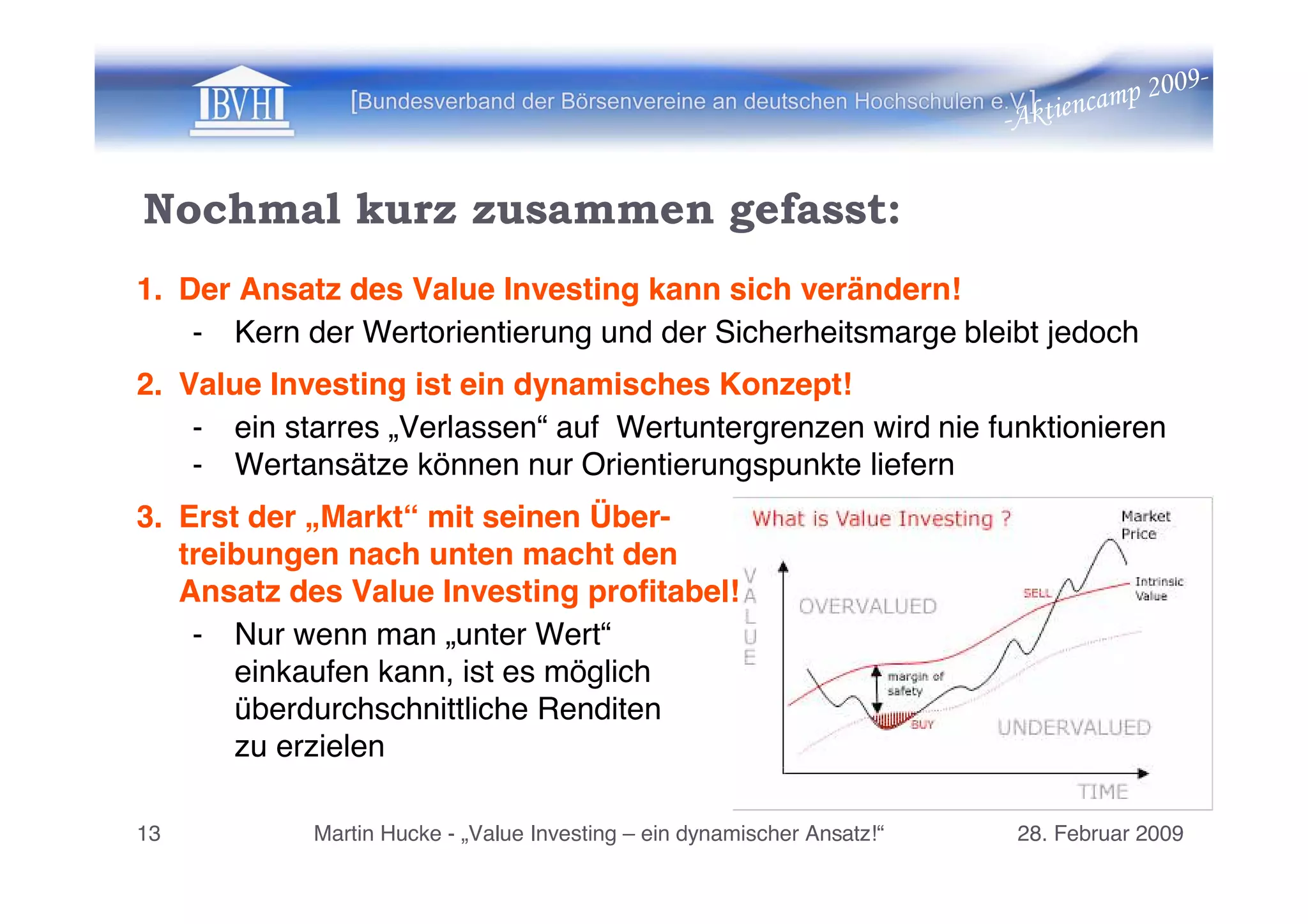 Martin Hucke Value Investing 2. Aktiencamp