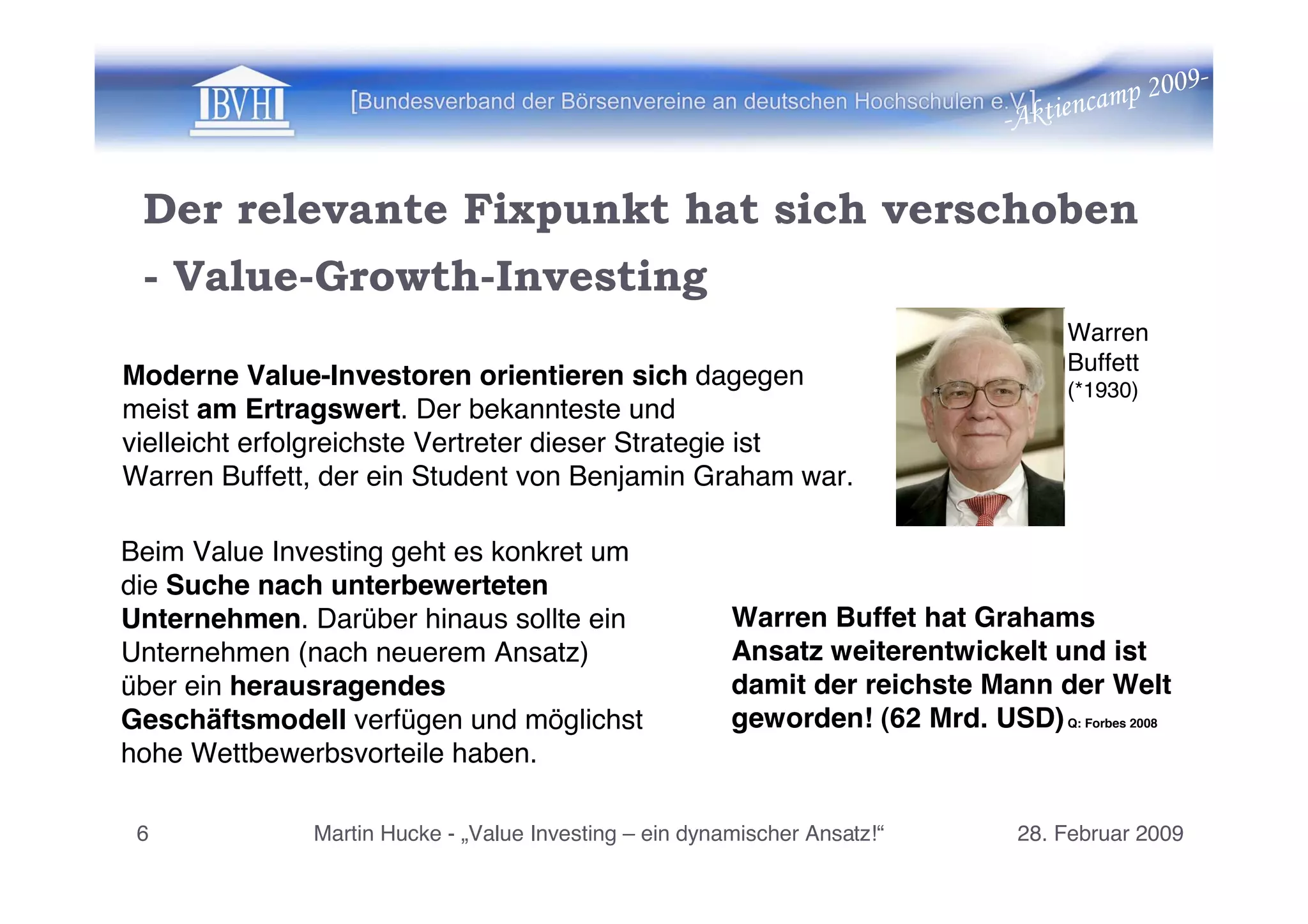 Martin Hucke Value Investing 2. Aktiencamp