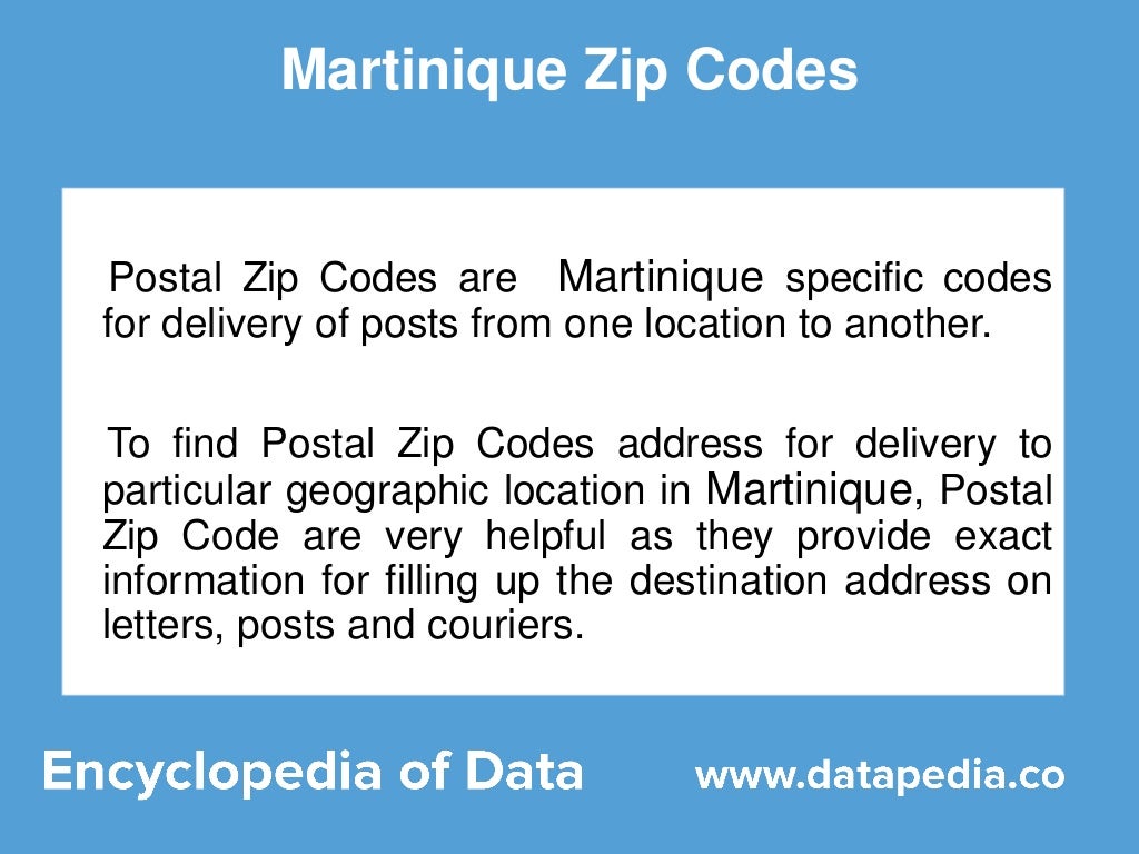 About Martinique Postal Zip Code Finder