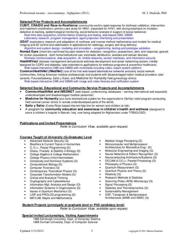 Mems phd resume