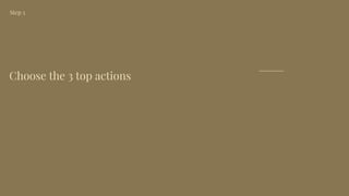 Choose the 3 top actions
Step 5
 