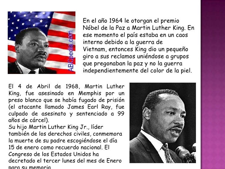 biografia martin luther king resumen