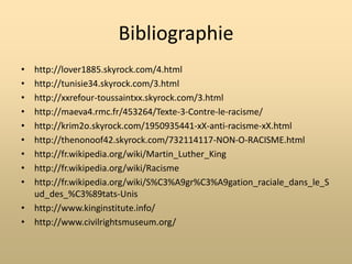 MerciPar:Jérôme Collin Christophe saillant-SylvainMichaël DubéAdrien ThomasSamuel Brassardhttp://maeva4.rmc.fr/453264/Texte-3-Contre-le-racisme/http://maeva4.rmc.fr/453264/Texte-3-Contre-le-racisme/