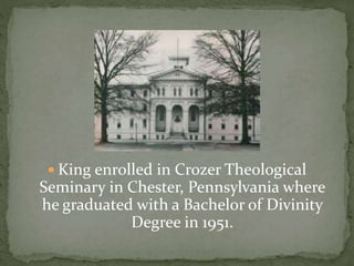 Crozer Seminary Martin Luther King Jr. | PPTX
