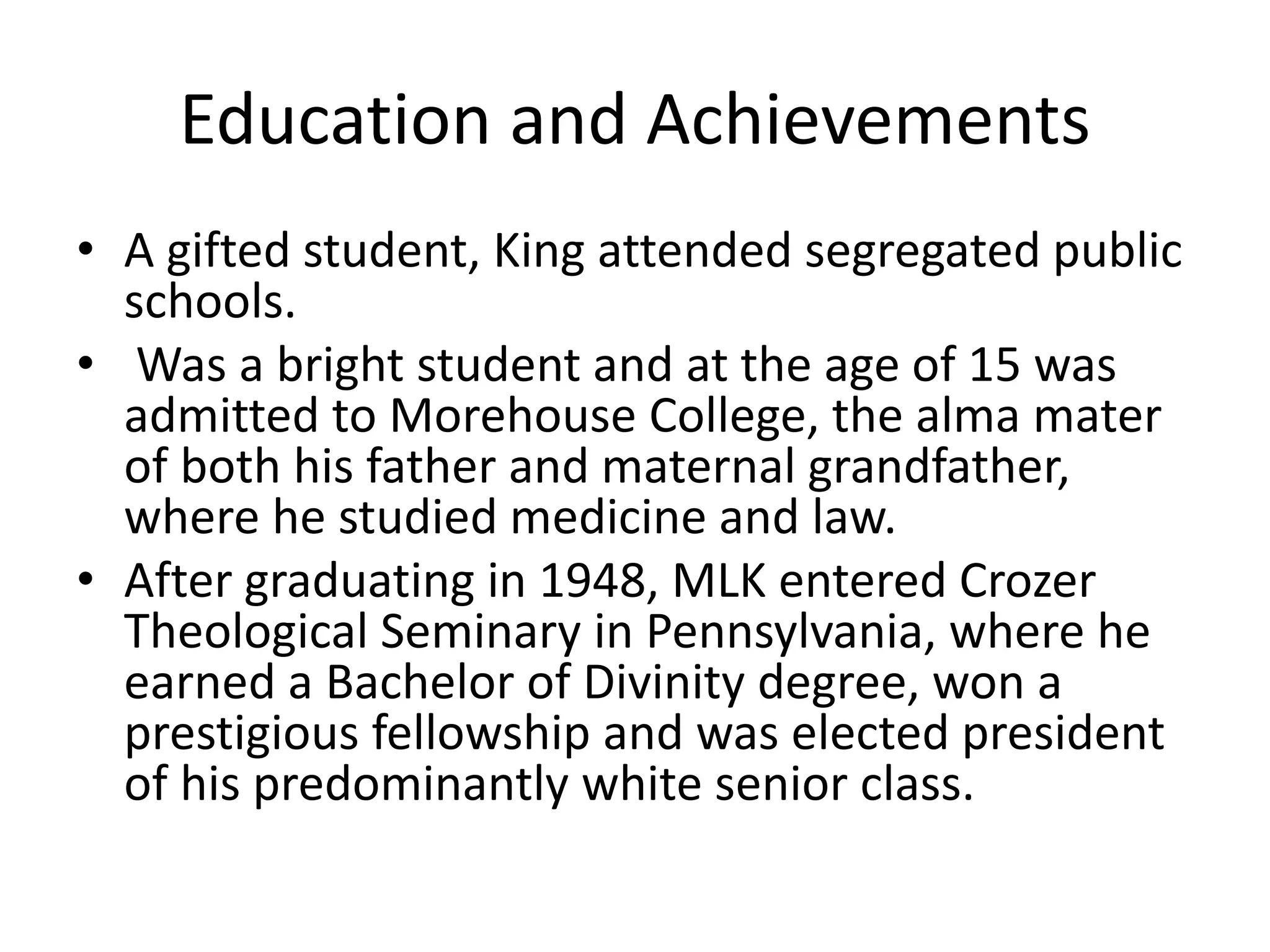 Crozer Seminary Martin luther king jr | PPTX