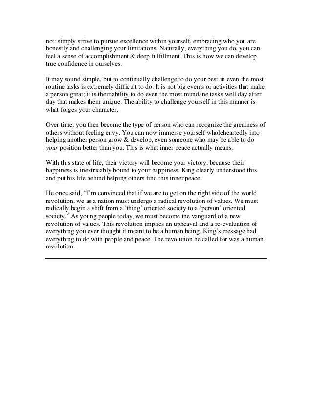 Martin luther king oratorical competition speech