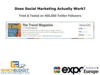 Does Social Marketing Actually Work?

  Tried & Tested on 400,000 Twitter Followers
 