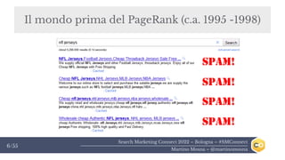 Search Marketing Connect 2022 – Bologna – #SMConnect
Martino Mosna – @martinomosna
6/55
Il mondo prima del PageRank (c.a. ...