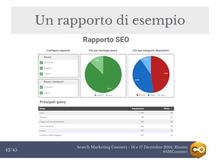 Search Marketing Connect - 16 e 17 Dicembre 2016, Rimini
#SMConnect42/45
Un rapporto di esempio
 
