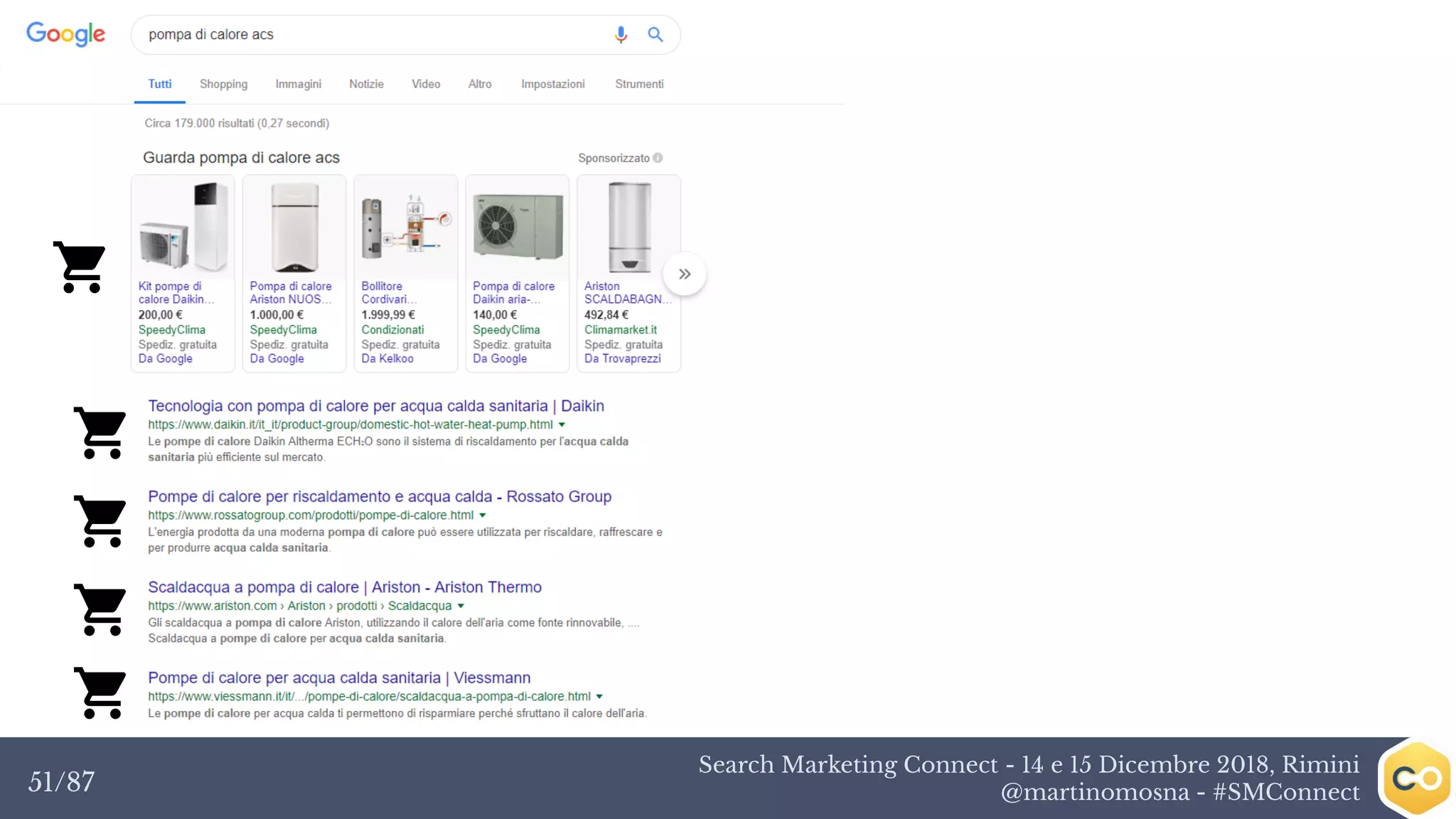 Search Marketing Connect - 14 e 15 Dicembre 2018, Rimini
@martinomosna - #SMConnect51/87
 