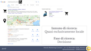 Search Marketing Connect - 14 e 15 Dicembre 2018, Rimini
@martinomosna - #SMConnect58/87
Intento di ricerca:
Quasi esclusi...