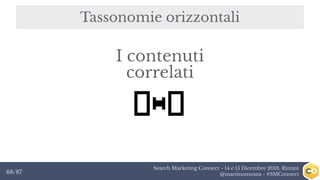 Search Marketing Connect - 14 e 15 Dicembre 2018, Rimini
@martinomosna - #SMConnect68/87
Tassonomie orizzontali
I contenut...