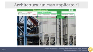 Search Marketing Connect - 14 e 15 Dicembre 2018, Rimini
@martinomosna - #SMConnect76/87
Architettura: un caso applicato /1
 