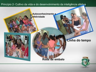 Autoconhecimento e
afetividade
Linha do tempo
Princípio 2- Cultivo da vida e do desenvolvimento da inteligência afetiva;
 