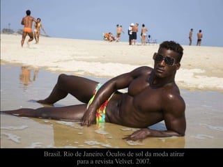 Brasil. Rio de Janeiro. Óculos de sol da moda atirar
para a revista Velvet. 2007.
 