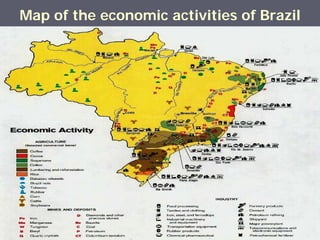 Map of the economic activities of Brazil
 
