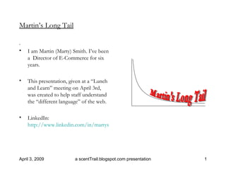 Martin’s Long Tail ,[object Object],[object Object],[object Object],[object Object],Martin's Long Tail 