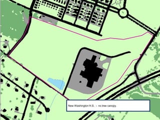 New Washington H.S. - no tree canopy.
 