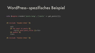 WordPress–spezifisches Beispiel
 
