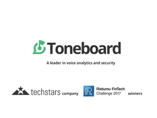 A leader in voice analytics and security
company winners
 