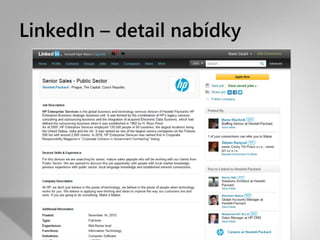 LinkedIn – detail Բí
 