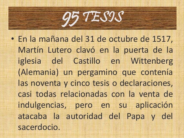 95 Tesis De Martin Lutero Completas