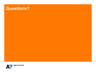Questions?
 