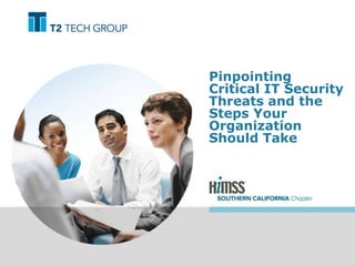 Pinpointing
Critical IT Security
Threats and the
Steps Your
Organization
Should Take
 