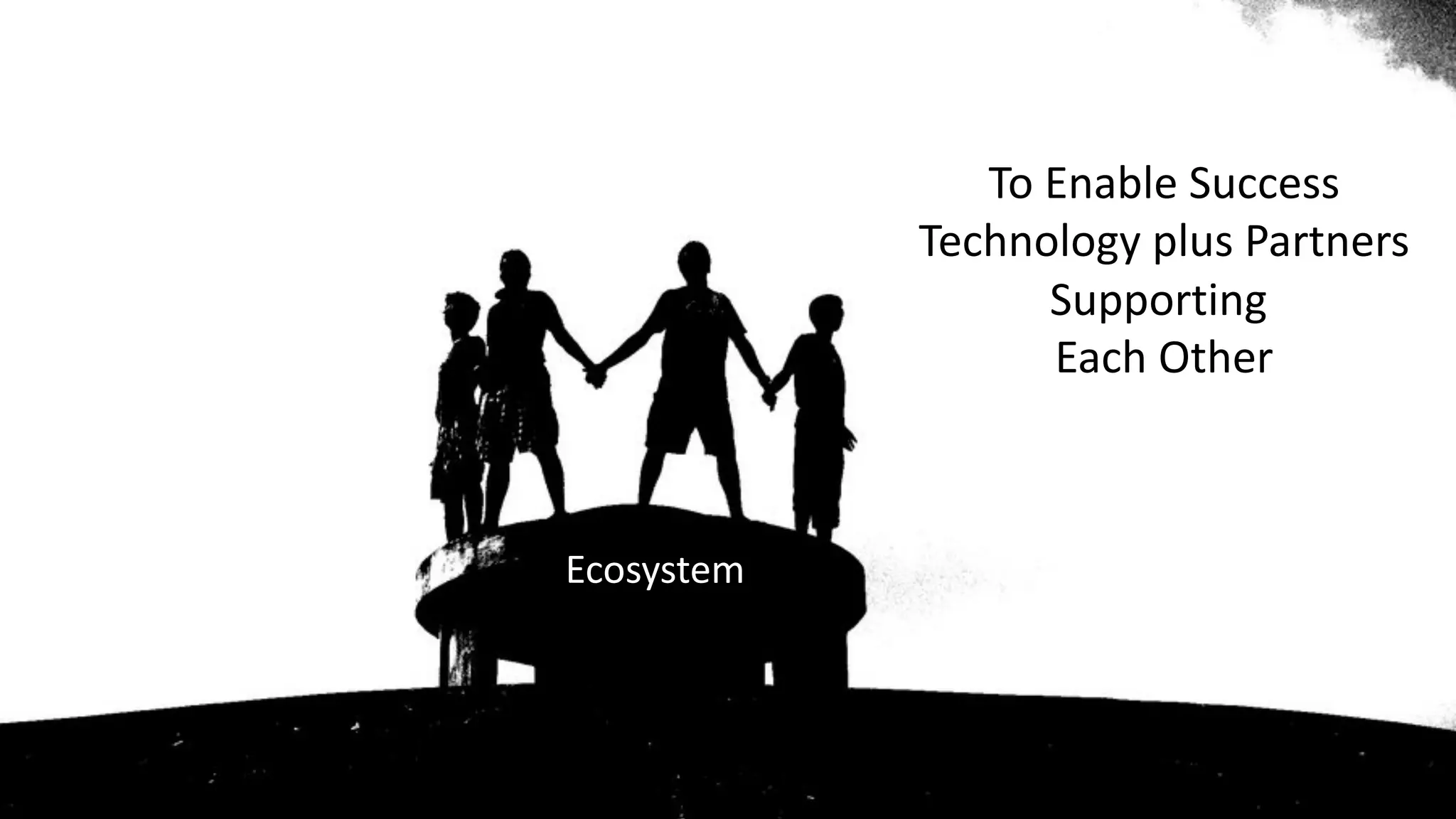 To Enable Success
Technology plus Partners
Supporting
Each Other
Ecosystem
 